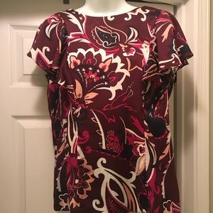 Ruffle sleeve pattern top from Banana Republic